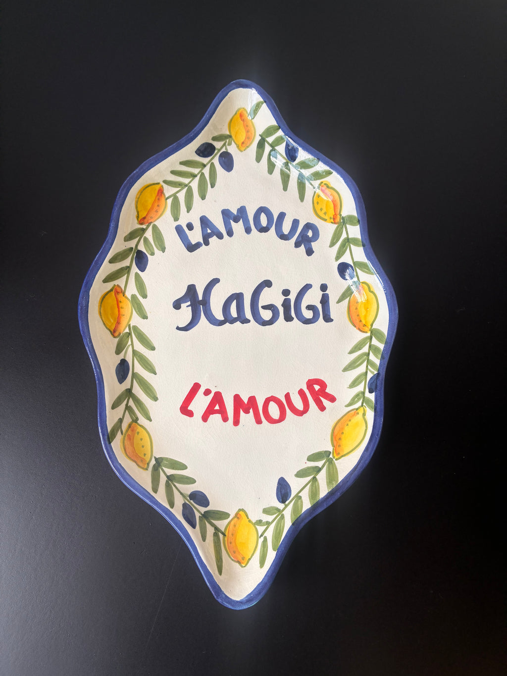 Plat Habibi - grand plat de service en céramique
