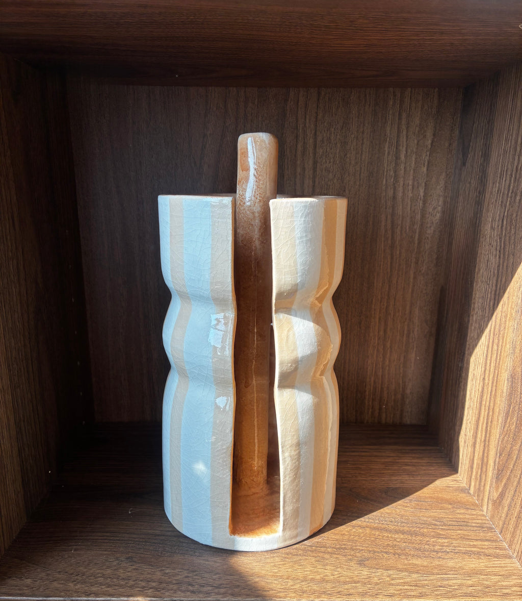 Porte-rouleau WC sculptural