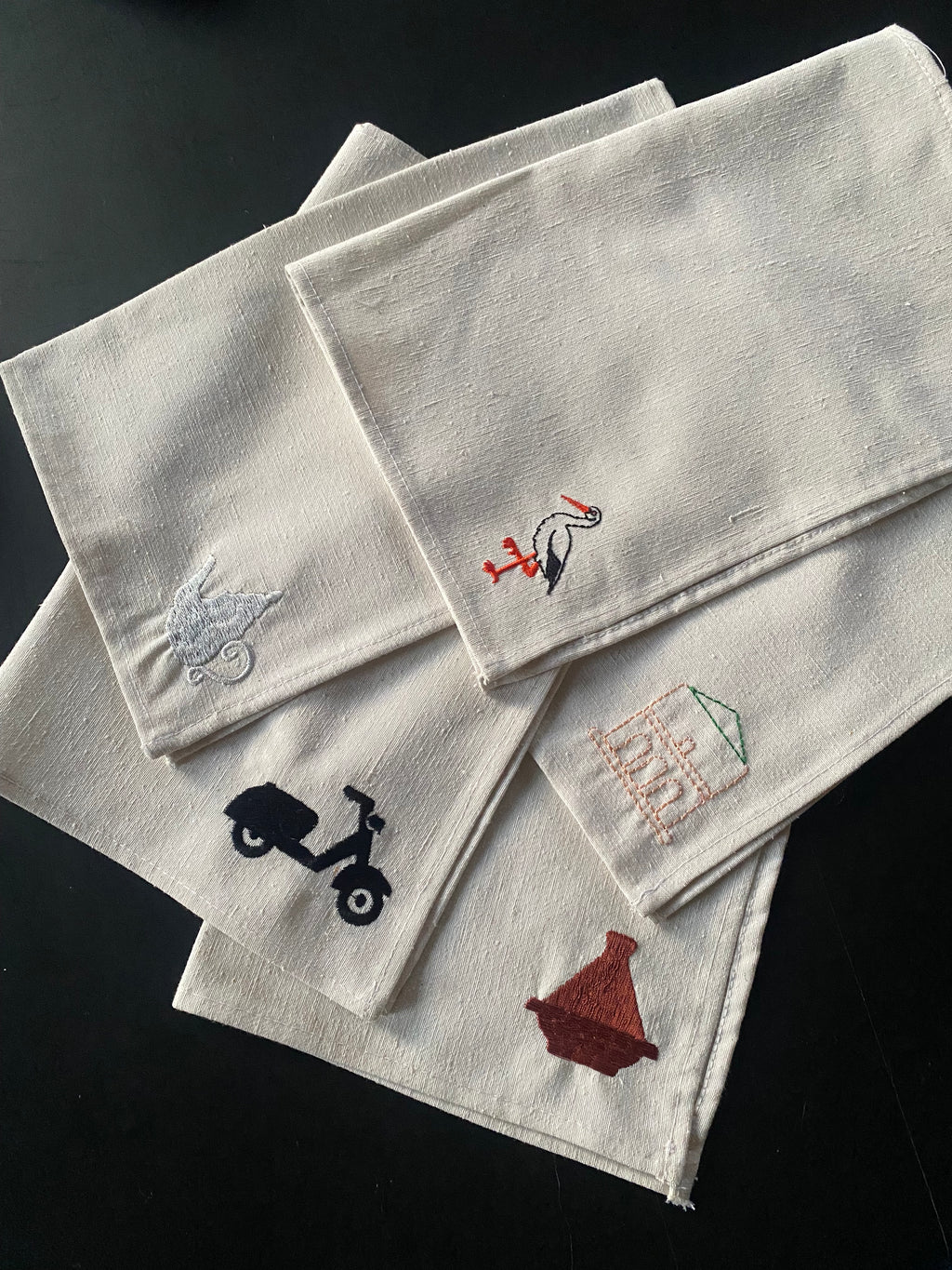 lot de 2 serviettes de table