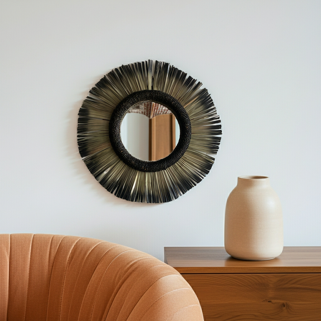 Miroir Raphia rigide