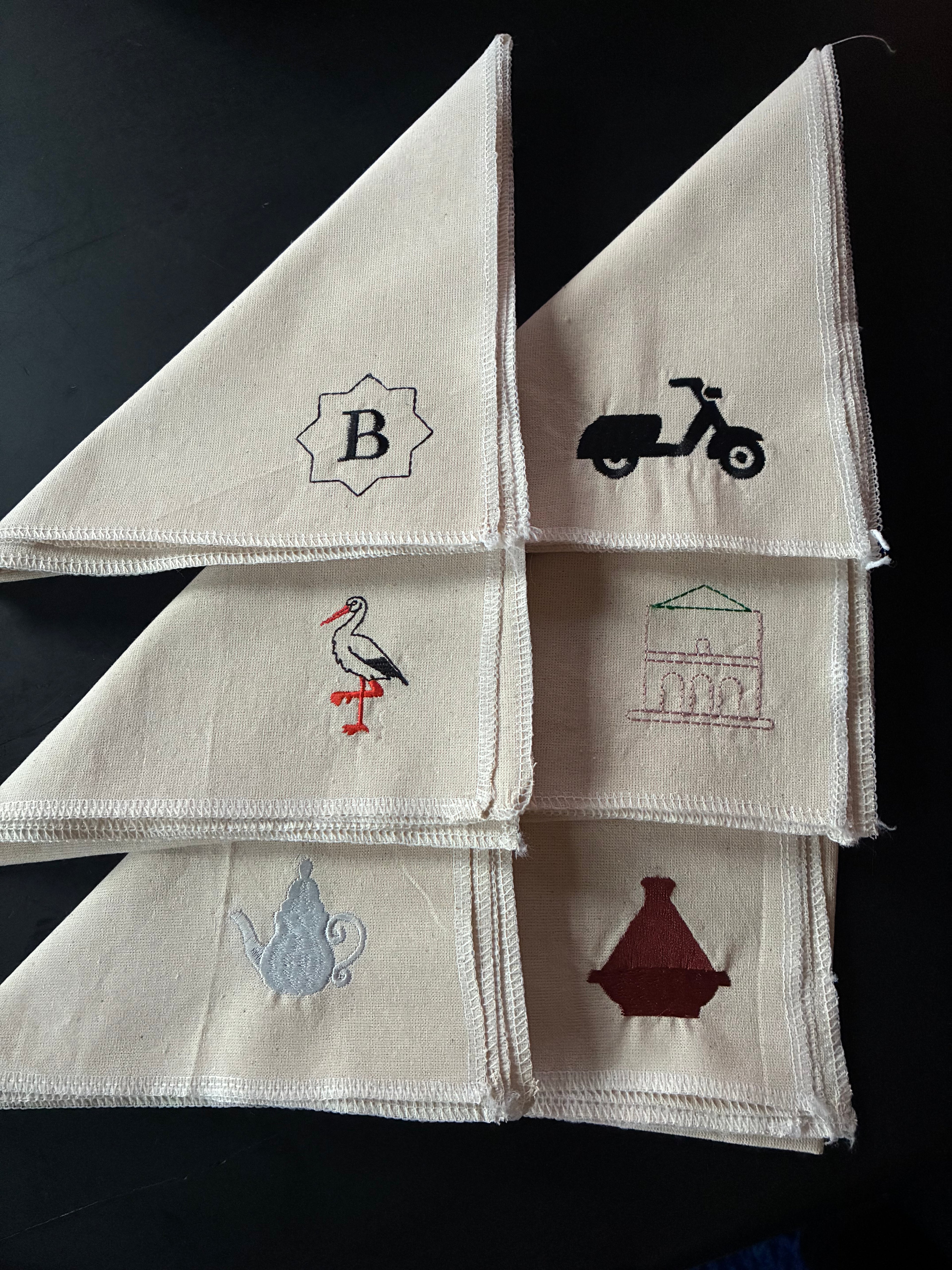 lot de 2 serviettes de table