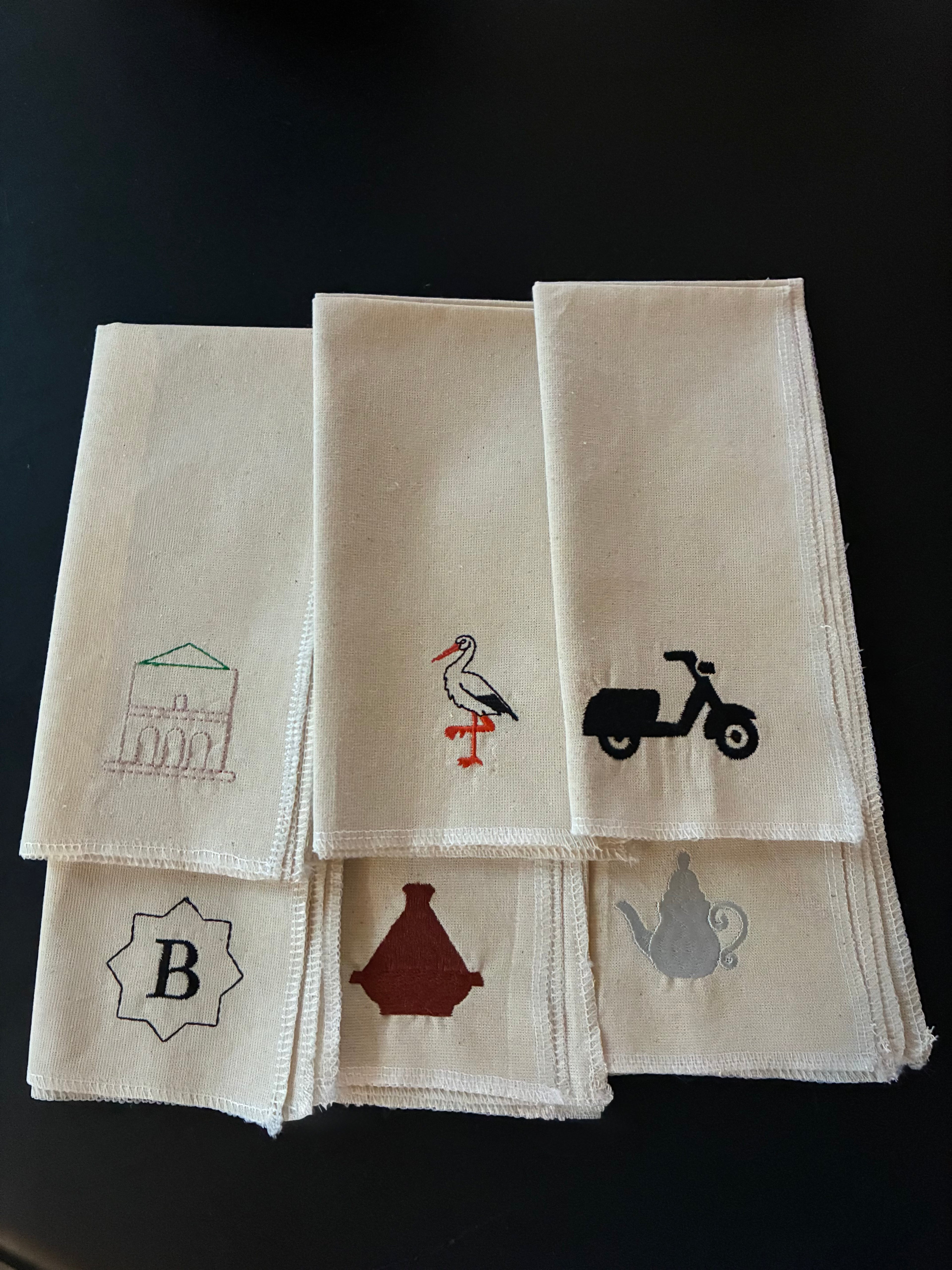 lot de 2 serviettes de table